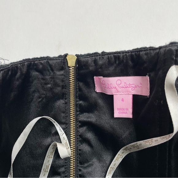 LILLY PULITZER black lace strapless cocktail dress - Picture 3 of 6